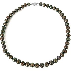 قلادة لؤلؤ المياه العذبة المستزرعة من الطاووس AA+ مشبك من الفضة الإسترليني عالي الجودة (8-8.5 ملم) in Kuwait