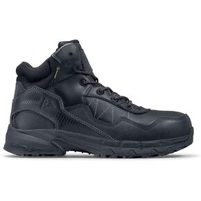 ACE Work Boots by SFC Piston Mid, Men's, Women's, Unisex Aluminum Toe (AT) Work Boot, Slip Resistant, Water Resistant, Black