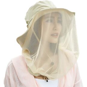 Mosquito Head Net Hat, Safari Sun Hat with Veil Mesh Protection from Insect in Saudi Arabia
