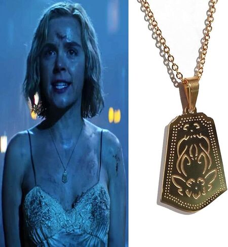 Ameshop Chilling Adventures of Sabrina Figure Toy Sabrina Spellman Metal Cosplay Necklace Gift in Saudi Arabia