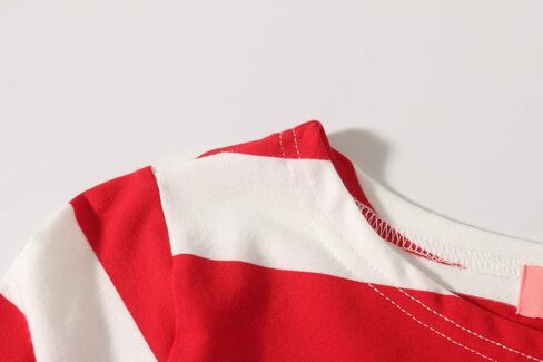 تي شيرت Camii Mia بأكمام طويلة للفتيات الكبيرات مخطط برقبة دائرية قطن خفيف الوزن كاجوال in Kuwait