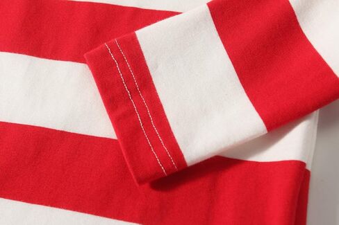 تي شيرت Camii Mia بأكمام طويلة للفتيات الكبيرات مخطط برقبة دائرية قطن خفيف الوزن كاجوال in Kuwait