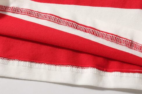 تي شيرت Camii Mia بأكمام طويلة للفتيات الكبيرات مخطط برقبة دائرية قطن خفيف الوزن كاجوال in Kuwait