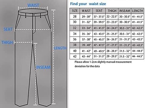 COOSVEN Men Ripped Jeans, Slim Fit Straight Leg, Denim Pants with Holes in Kuwait