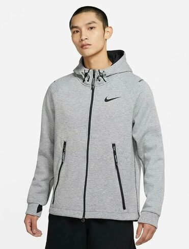Nike Pro Men’s Therma Fleece Sphere Max Jacket, Grey, LARGE in Saudi Arabia