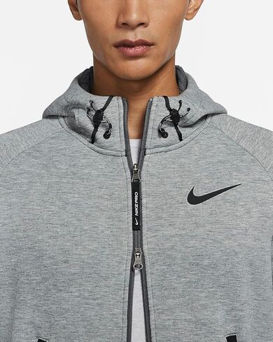 Nike Pro Men’s Therma Fleece Sphere Max Jacket, Grey, LARGE in Saudi Arabia