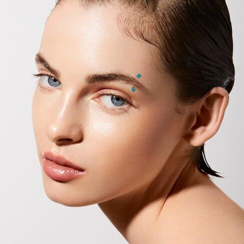 CABBE KALLO ثقب الحاجب 4 قطع 16 جرام من الفولاذ المقاوم للصدأ حلقات الحاجب المنحنية مع أحجار الراين الحديد الحاجب الدائري أقراط الجسم ثقب المجوهرات عدة للرجال والنساء in Kuwait