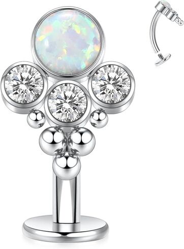 جاجابودي حلقات سرة البطن من التيتانيوم G23 للنساء بتصميم منحني 14 غرام، حلقات ثقب البطن 10 ملم، مجوهرات ثقب البطن in Kuwait