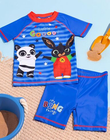 طقم ملابس سباحة للأولاد من Bing Bunny باللون الأزرق من قطعتين من شورت Pando in Saudi Arabia