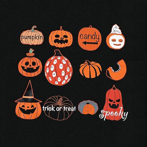 VILOVE Womens Halloween Pumpkin Sweatshirts Loose Graphic Crewneck Long Sleeve Casual Pullover Shirt Tops in Saudi Arabia