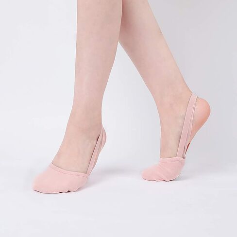 Dance Shoes Half Sole Ballet Canvas Pirouette Shoes for Women/Men and Girls/Boys in Kuwait