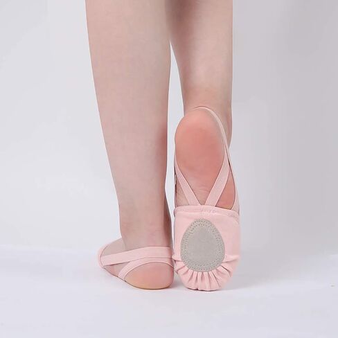 Dance Shoes Half Sole Ballet Canvas Pirouette Shoes for Women/Men and Girls/Boys in Kuwait