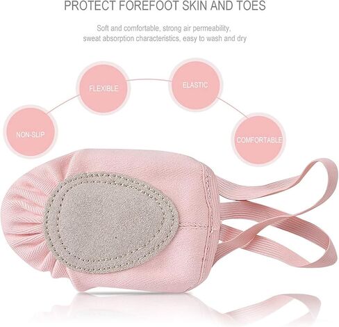 Dance Shoes Half Sole Ballet Canvas Pirouette Shoes for Women/Men and Girls/Boys in Kuwait