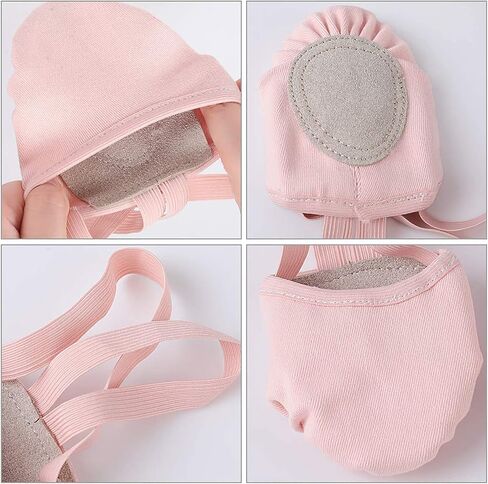 Dance Shoes Half Sole Ballet Canvas Pirouette Shoes for Women/Men and Girls/Boys in Kuwait