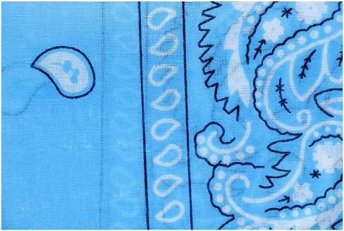 OCD Bargain Bandana, 100% Cotton Versatile Large Paisley Bandanas in Pack of 5 (Multi Color) (Sky Blue) in Saudi Arabia