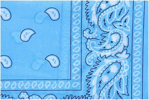 OCD Bargain Bandana, 100% Cotton Versatile Large Paisley Bandanas in Pack of 5 (Multi Color) (Sky Blue) in Saudi Arabia