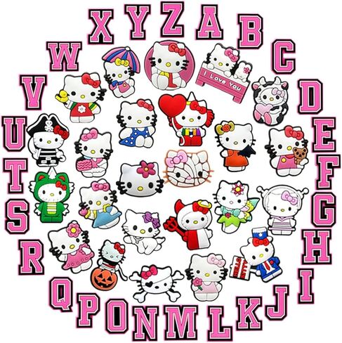 50 قطعة من تعليقات الاحذية للبنات والنساء، زينة للاحذية بلون بينك، اكسسوارات تزيين الاحذية لصنادل الفقاعات والصنادل والصنادل، هدايا حفلات الهالوين واعياد الميلاد، كلوريد البولي فينيل, بلاستيك بي في سي in Kuwait