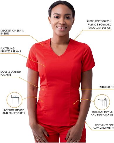 Adar Pro Scrubs for Women - Modern V-Neck Scrub Top in Saudi Arabia