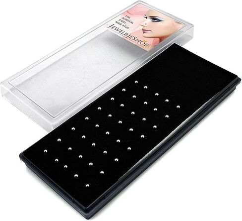 JewelrieShop 40 قطعة ترصيع حلقة الأنف الفولاذ المقاوم للصدأ الأنف هوب ثقب المجوهرات ترصيع العظام للنساء الرجال هيبوالرجينيك 22 جرام in Kuwait