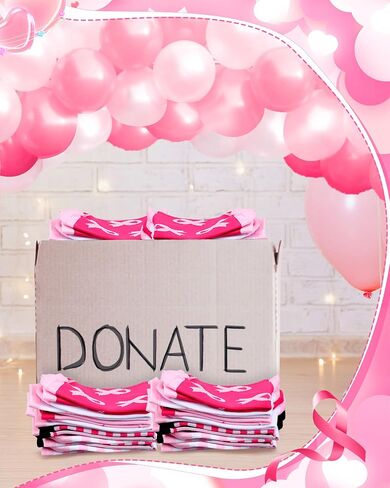 Taiyin 80 Pairs Breast Cancer Awareness Socks Pink Ribbon Crew Sock Bulk Women Cheer Accessories Gifts for Breast Cancer Awareness, 20 Styles in Saudi Arabia