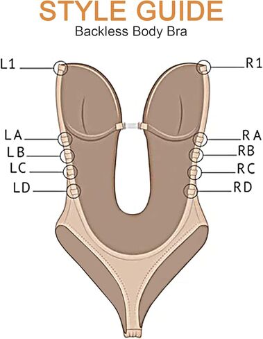 TAGVO Women's Bodysuits Plunge Deep V Neck Backless Body Shaper Underwear Seamless Thong, Clear Strap Shapewear for Women in Kuwait