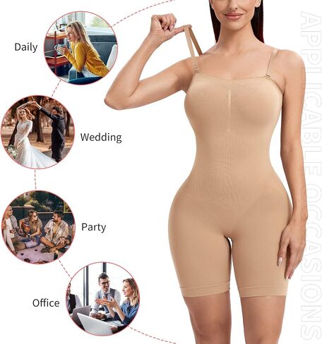JOYSHAPER Tummy Control Shapewear Bodysuit for Women Seamless Mid Thigh Compression Shapewear Full Body Shaper in Kuwait