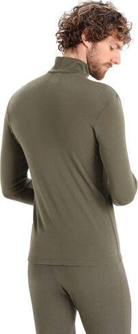 Icebreaker Merino Men's 175 Everyday Cold Weather Base Layer Thermal Long Sleeve Half Zip Top, Loden Green, Medium in Saudi Arabia