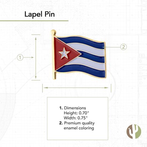 Cuba Lapel Pin Country Enamel Made of Metal Souvenir Hat Men Women Patriotic Cuban (Waving Flag Lapel Pin) in Saudi Arabia