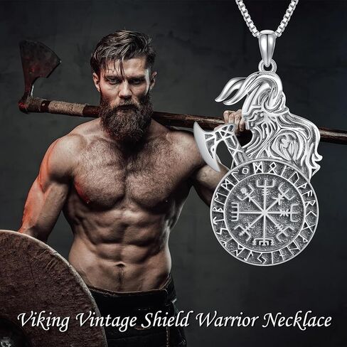 الذئب/سلتيك/الفأس/رون/Mjolnir/مرساة/فايكنغ البوصلة قلادة للرجال فضة نورس فايكنغ مجوهرات هدية للزوج/الأخ/الصديق in Kuwait