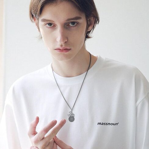 الذئب/سلتيك/الفأس/رون/Mjolnir/مرساة/فايكنغ البوصلة قلادة للرجال فضة نورس فايكنغ مجوهرات هدية للزوج/الأخ/الصديق in Kuwait