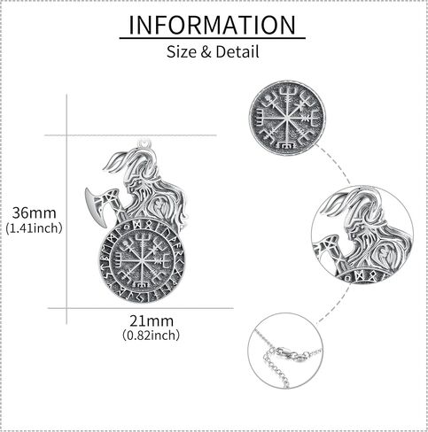 الذئب/سلتيك/الفأس/رون/Mjolnir/مرساة/فايكنغ البوصلة قلادة للرجال فضة نورس فايكنغ مجوهرات هدية للزوج/الأخ/الصديق in Kuwait