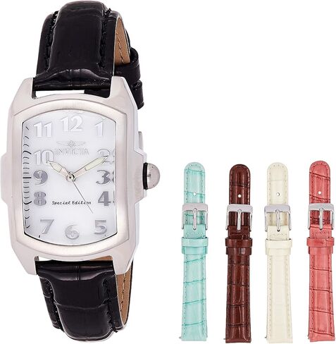 Invicta Women's 5168 Baby Lupah Collection Mother-of-Pearl Dial Shiny Leather Interchangeable Watch Set in Saudi Arabia