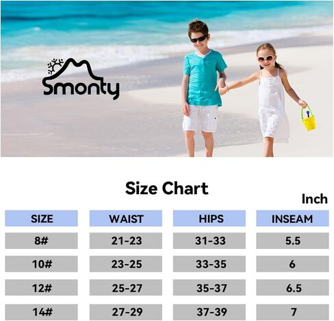شورت سباحة للأولاد من SMONTY ملابس سباحة للشاطئ غير مبطنة بعامل حماية من الأشعة فوق البنفسجية 50+ in Kuwait