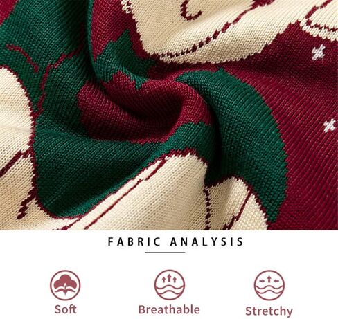 LittleSpring Little Boys Girls Ugly Christmas Sweater Crewneck Knit Cute Pullover in Saudi Arabia