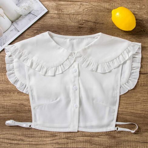 KESYOO Fake Collar Sweet Chiffon Doll Collar Half Shirts Collar Costume Collar White False Collar Women Girls in Saudi Arabia