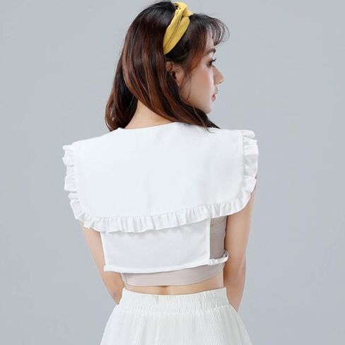 KESYOO Fake Collar Sweet Chiffon Doll Collar Half Shirts Collar Costume Collar White False Collar Women Girls in Saudi Arabia
