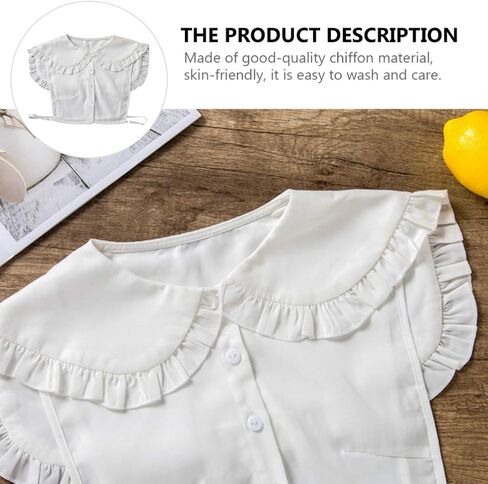 KESYOO Fake Collar Sweet Chiffon Doll Collar Half Shirts Collar Costume Collar White False Collar Women Girls in Saudi Arabia