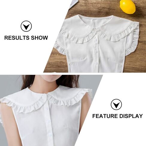 KESYOO Fake Collar Sweet Chiffon Doll Collar Half Shirts Collar Costume Collar White False Collar Women Girls in Saudi Arabia