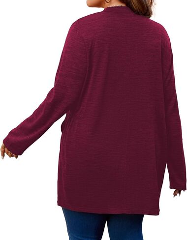 سترة نسائية من QUALFORT بمقاس كبير وأكمام طويلة مع جيوب in Kuwait