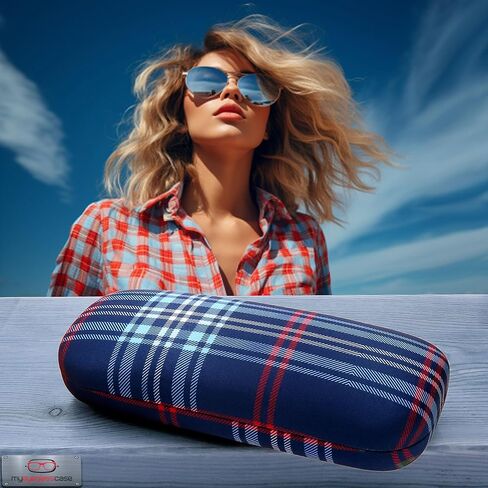 MyEyeglassCase Women's Hard Eyeglass Case | Protective Hard Shell Glasses Case with Pouch and Cloth in Saudi Arabia