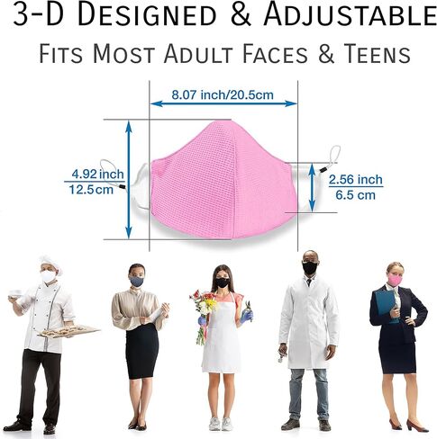 Arcarius Reusable Protective Face Mask, Washable with Adjustable Ear Straps, Breathable Comfort for Adult, Teen, Big Kid, USA in Saudi Arabia