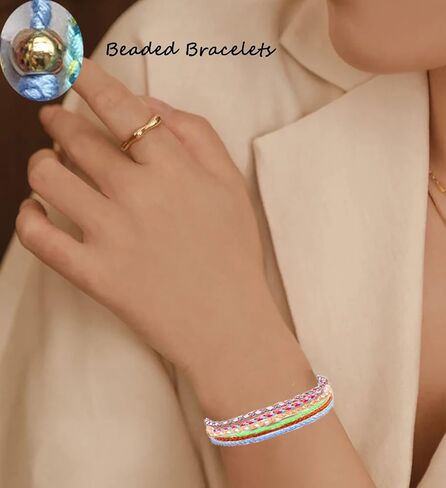 Svovin 36 Pcs Handmade Braided Friendship Bracelet for Men Women Muticolor Adjustable Wrap Rope String Wrist Cord Bohemian Bracelet Jewelry Unisex Gifts-Party Favors in Saudi Arabia