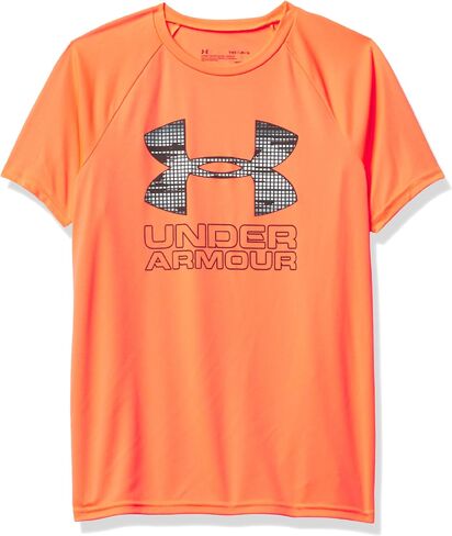 Under Armour Boys' Tech Hybrid Print Fill Logo T-Shirt , Beta (629)/Lichen Blue , Youth Large in Saudi Arabia