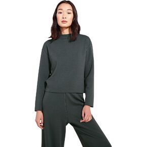 Eberjey Reversible Plush The Funnel Neck Pullover for Women - Long Sleeves and Raw Edge Hem, Cosy and Comfortable Top in Saudi Arabia