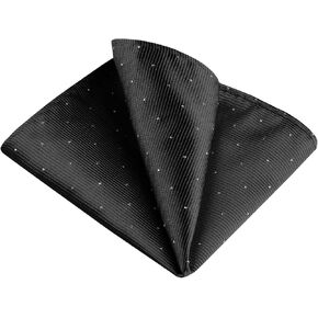 Allegra K Men's Pocket Squares Classic Satin Polka Dots Solid Color Handkerchiefs for Wedding Business