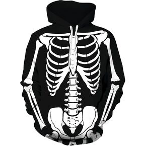 Idgreatim النساء الرجال 3D الرسم المخملية هوديي الجدة طويلة الأكمام البلوز البلوز جاكيتات مع جيوب S-3XL in Kuwait