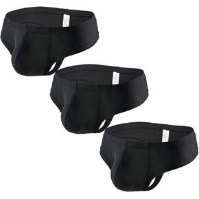 Faringoto Men's Ice Silk Thread Underpants T Pants, Solid Color, Breathable G-string Pants