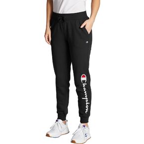 Champion womens Powerblend Joggers, Script Logo Sweatpants, Black-y07459, Small US