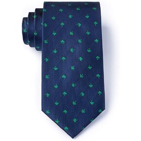 Men's Microfiber St Patrick's Irish Good Luck Shamrock Necktie Tie Neckwear