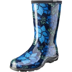 Sloggers Waterproof Garden Rain Boots for Women - Cute Mid-Calf Mud & Muck Boots with Premium Comfort Support Insole, (Spring Surprise), (Size 9) in Saudi Arabia